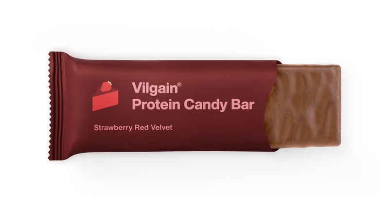 Vilgain Protein Candy Bar jahodový red velvet 60 g Obrázek