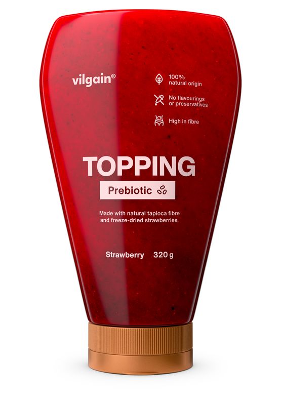 Levně Vilgain Prebiotic Topping – jahoda 320 g