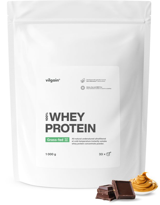 Vilgain Grass-Fed Whey Protein arašídový krém a kakao 1000 g Obrázek