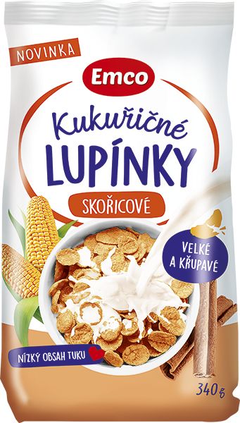 Emco Kukuričné lupienky – škorica 340 g