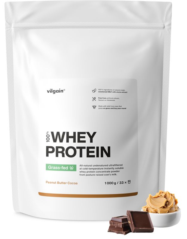 Vilgain Whey Protein kakao s arašídovým máslem 1000 g Obrázek