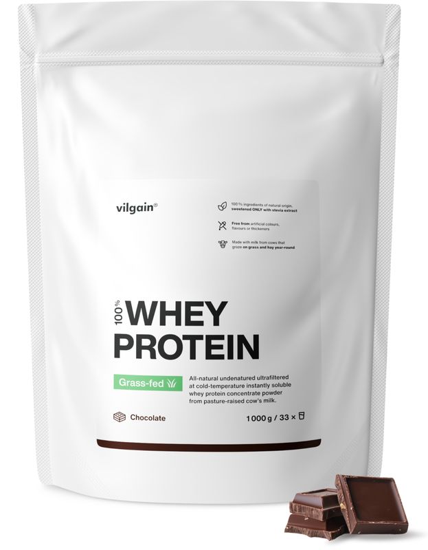 Vilgain Grass-Fed Whey Protein čokoláda 1000 g Obrázek