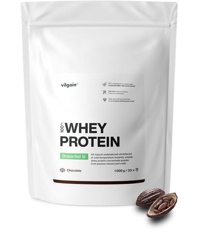 Vilgain Grass-Fed Whey Protein čokoláda 1000 g Obrázek