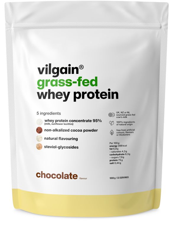 Vilgain Grass-Fed Whey Protein – 2× čokoláda 1 000 g
