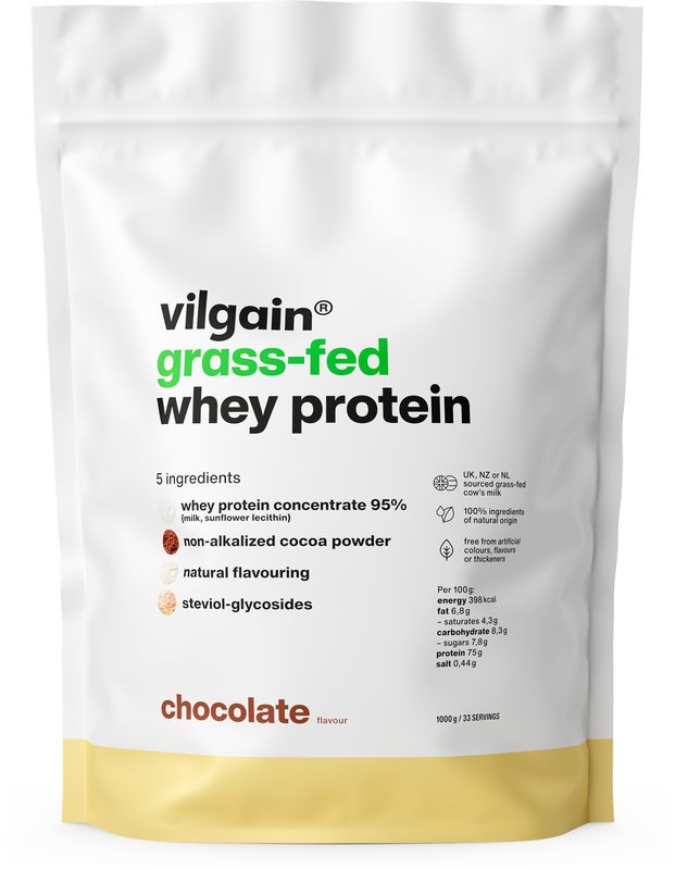 Levně Vilgain Grass-Fed Whey Protein – čokoláda 1 000 g