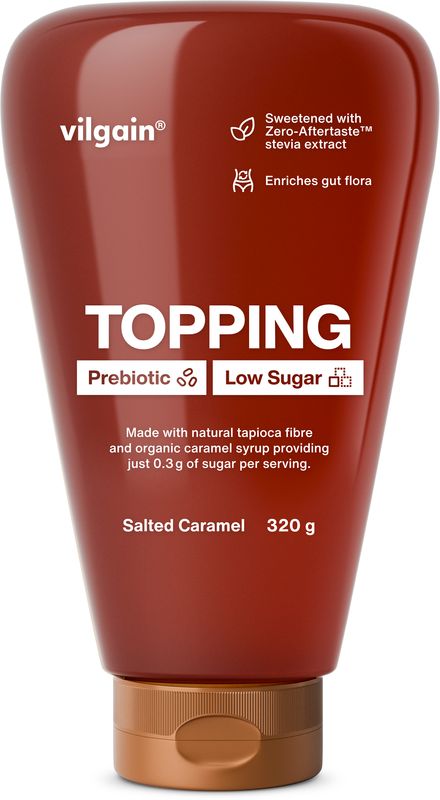 Vilgain Prebiotic Topping Low Sugar –  3× slaný karamel 320 g