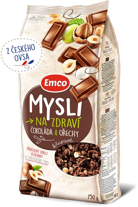 Emco Mysli – čokoláda/lieskový orech 750 g