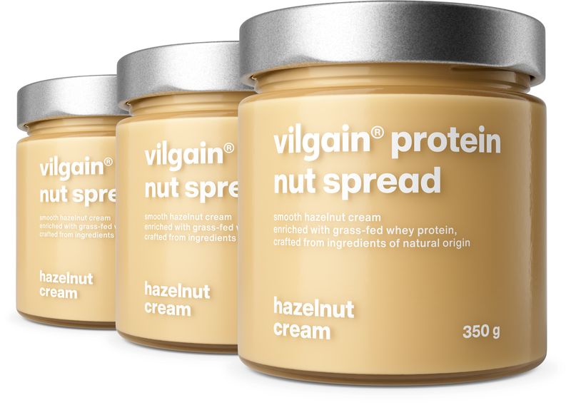 Vilgain Protein Nut Spread –  3× Lískooříškový krém 350 g