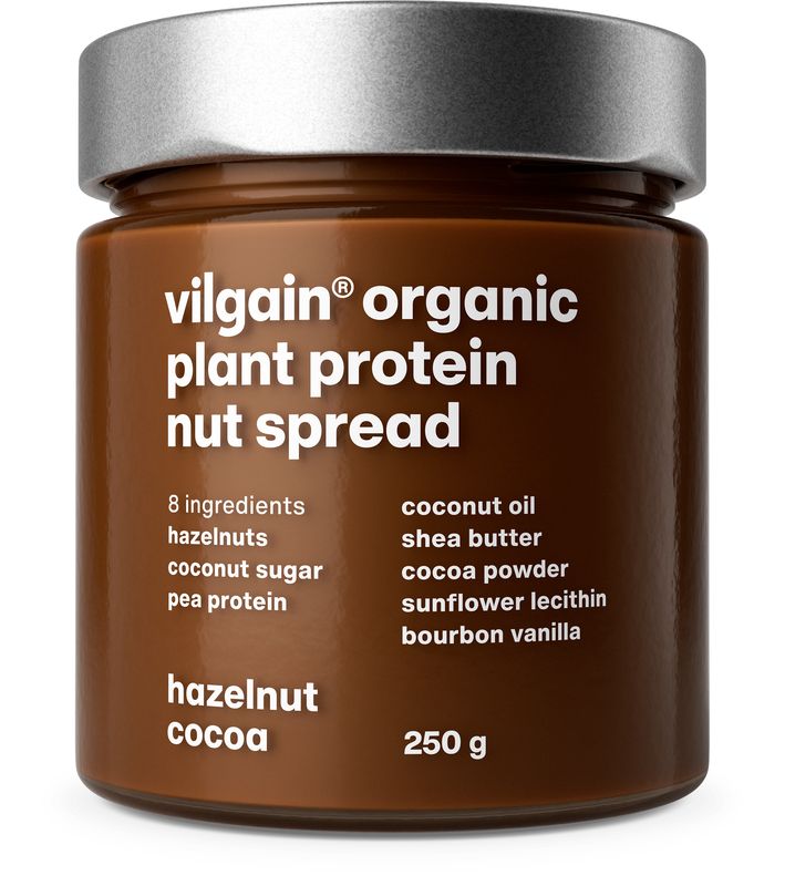 Levně Vilgain Plant Protein Nut Spread BIO – lískové ořechy a kakao 250 g