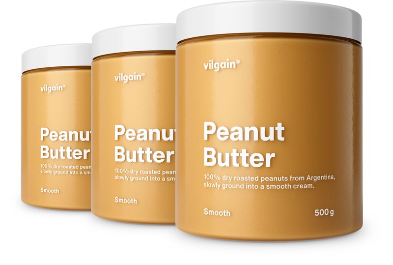 Levně Vilgain Arašídové máslo – 3× jemné arašídy 500 g