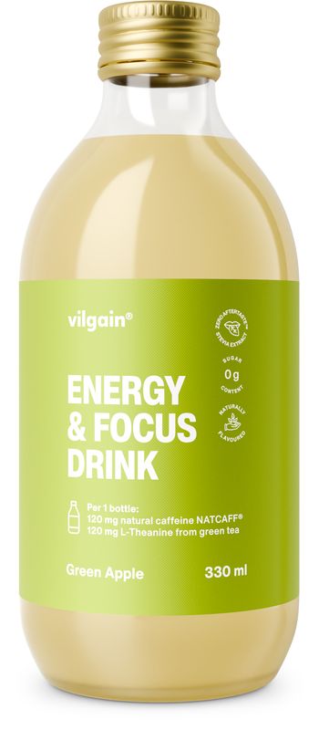 Vilgain Energy & Focus Drink Zelené jablko 330 ml Obrázek