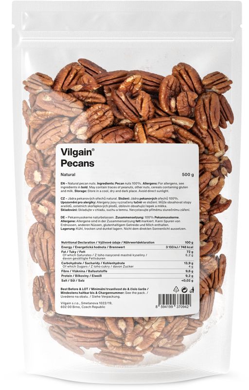 Levně Vilgain Pekanové ořechy – Celé 500 g