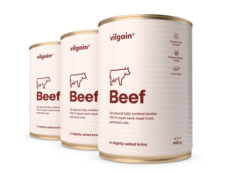 Vilgain R2E Hovězí maso – 3× 400 g