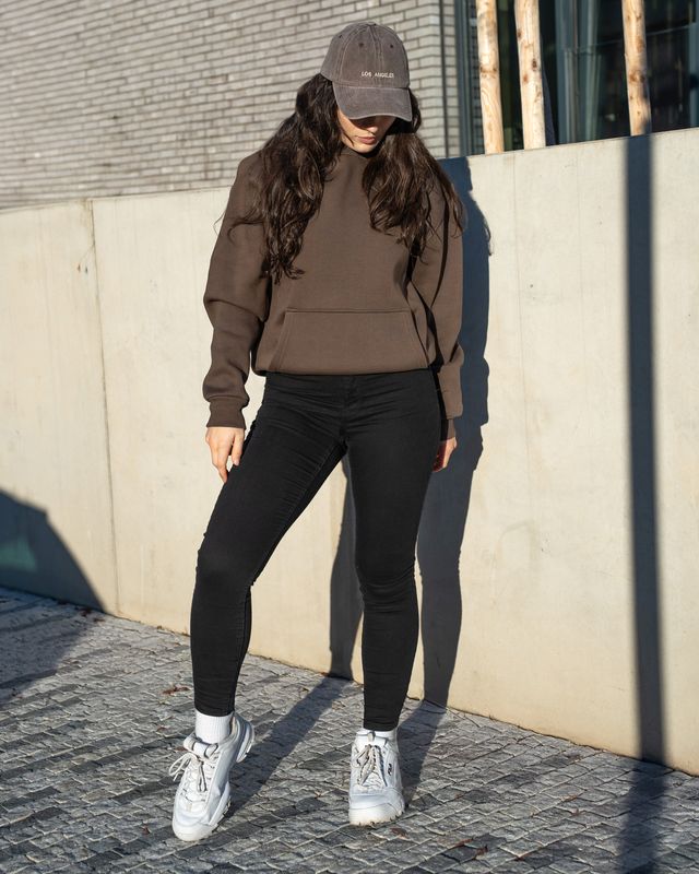 Vilgain Heavy Brushed Hoodie – M Chocolate Chip Obrázek