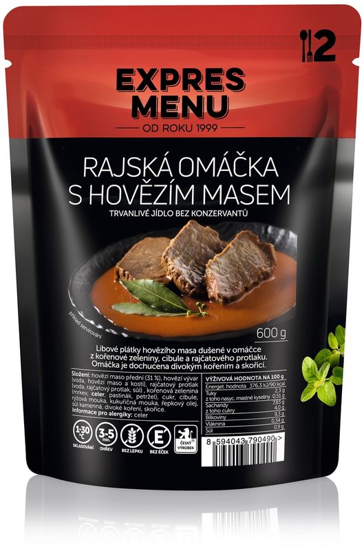 Levně Expres Menu Rajská omáčka s hovězím masem – 600 g