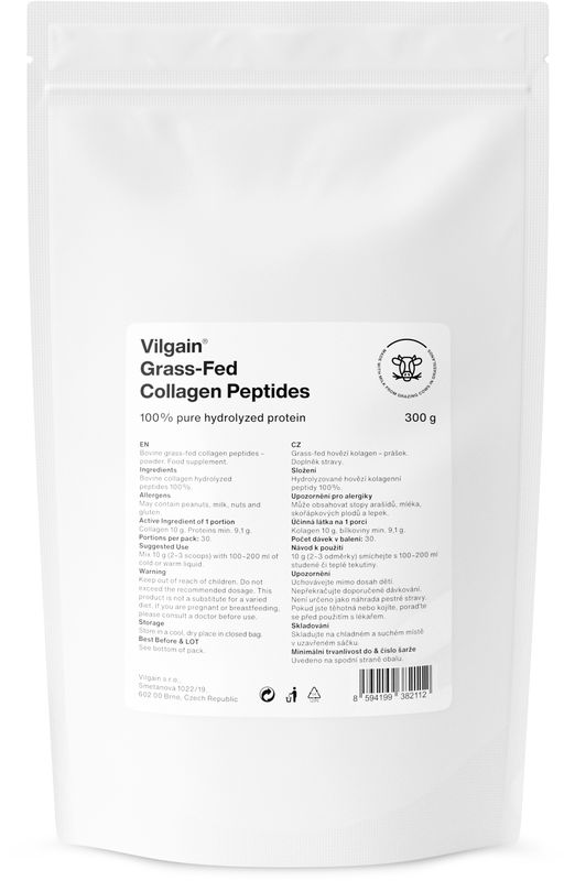 Vilgain Grass-Fed Kollagén peptidek – 300 g akciós termékkép 1