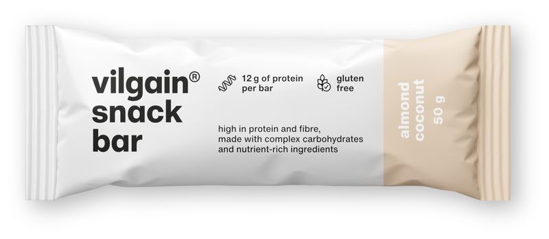 Vilgain Snack bar – mandle s kousky kokosu 50 g