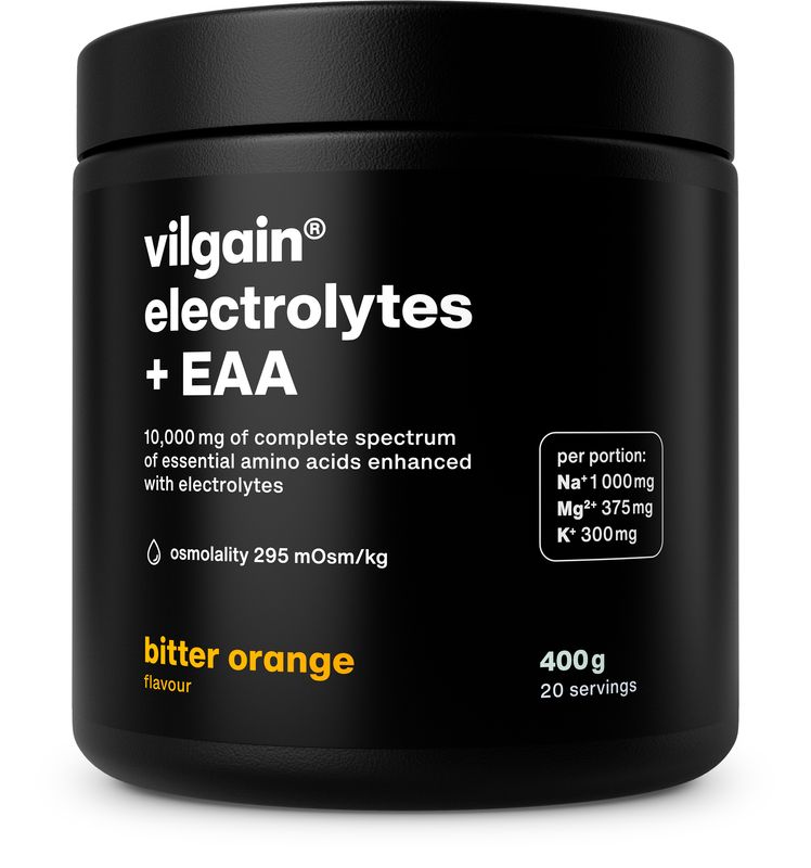 Levně Vilgain Elektrolyty + EAA – 3× hořký pomeranč 400 g