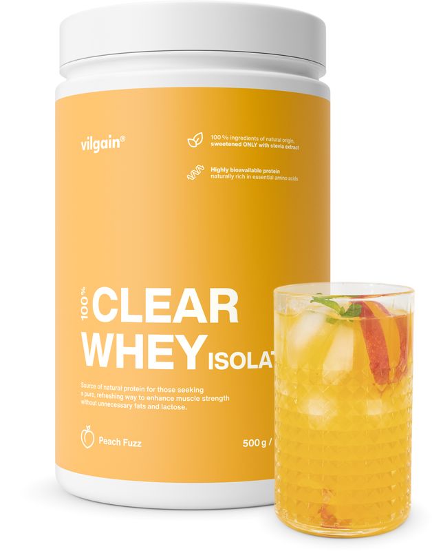 Vilgain Clear Whey Isolate Peach fuzz 500 g Obrázek