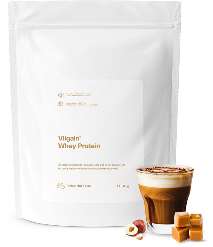 Vilgain Whey Protein Toffee Nut Latte 1000 g Obrázek