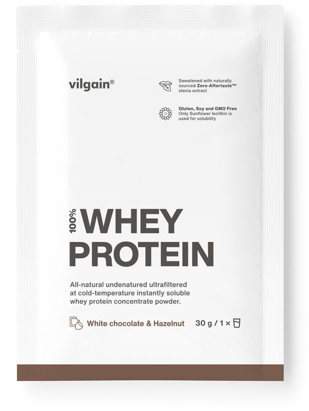 Vilgain Whey Protein Bílá čokoláda a lískový oříšek 30 g Obrázek