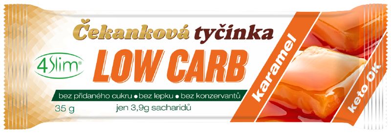 4Slim Low carb čakanková tyčinka – karamel 35 g