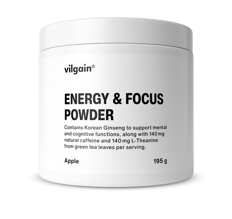 Vilgain Energy & Focus Powder – Apple 195 g akciós termékkép 1