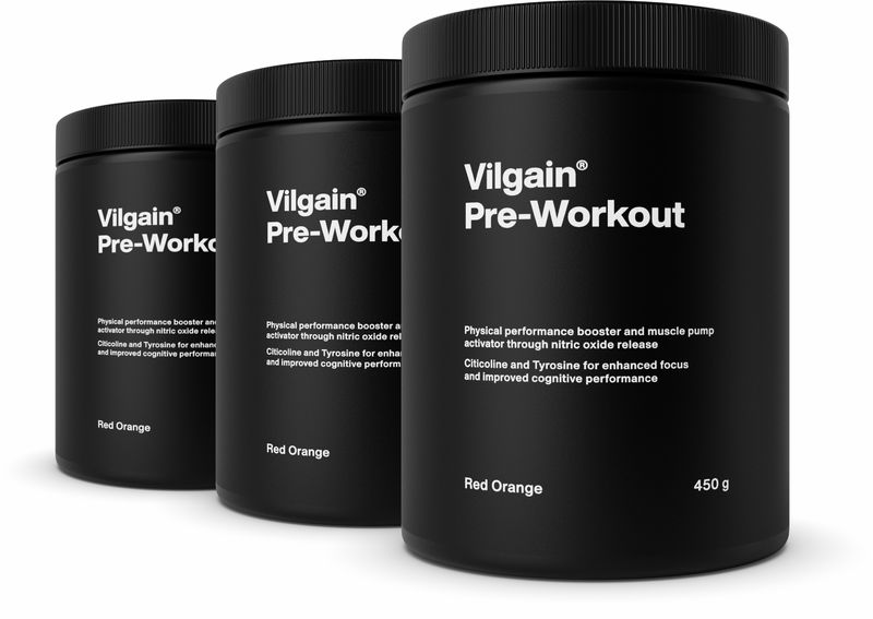 Vilgain Pre-workout 2.0 –  3× červený pomeranč 450 g