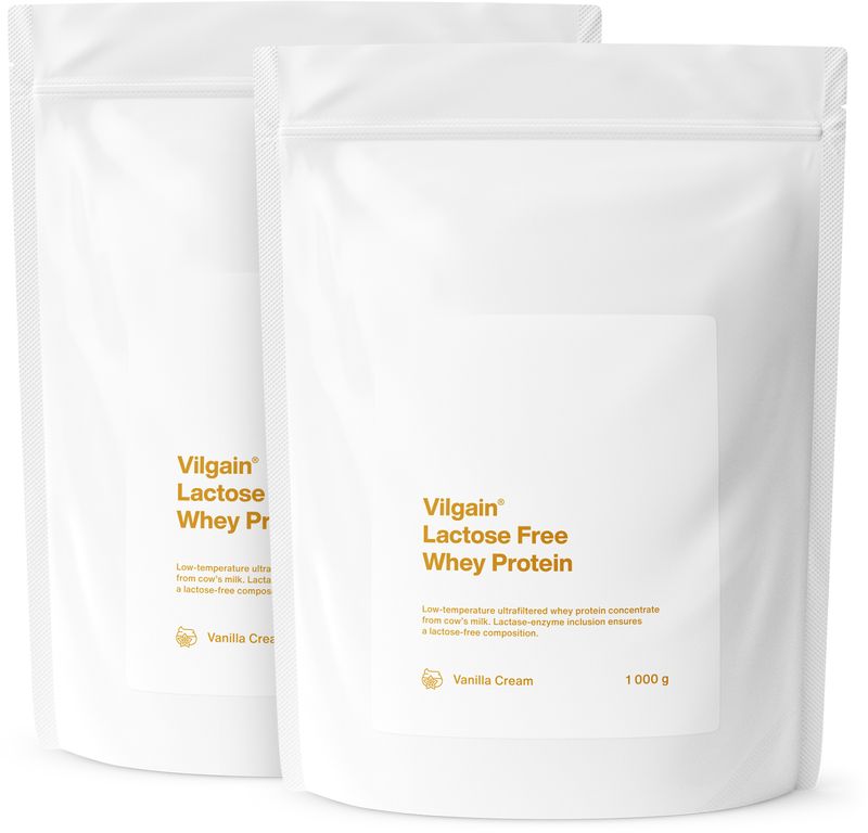 Vilgain Lactose Free Whey Protein –  2× Vanilkový krém 1000 g