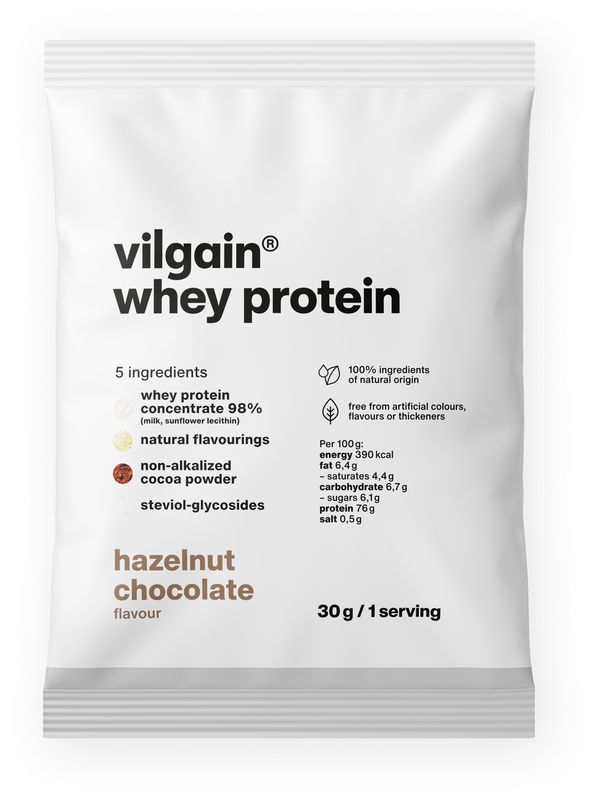 Levně Vilgain Whey Protein – Čokoláda s lískovými ořechy 30 g