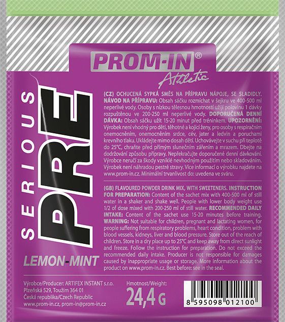 Prom-IN Serious Pre – citrón/mäta 24,4 g