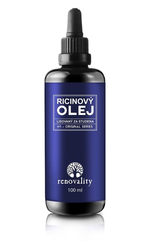Renovality Ricinový olej za studena lisovaný s pumpičkou 100 ml