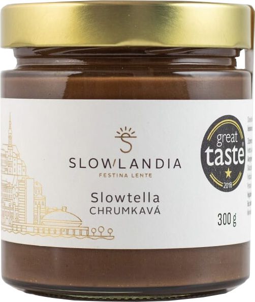 Slowlandia Slowtella krém – chrumkavé lieskové orechy/kakao 300 g