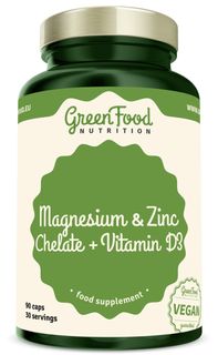 GreenFood Magnesium & Zinc Chelate + Vitamín D3