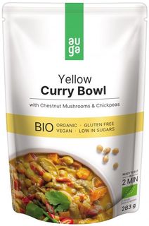 AUGA ORGANIC Yellow Curry Bowl so žltým karí korením, hubami a cícerom BIO