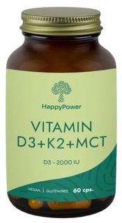 Happy Power Vitamín D3 2000 IU + K2 + MCT