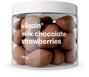 Gefriergetrocknete Erdbeeren in Schokolade