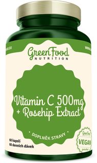GreenFood Vitamin C 500 + Extrakt ze šípků