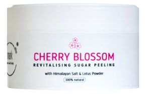 MARK cosmetics Sugar scrub Cherry Blossom s lotosovým pudrem