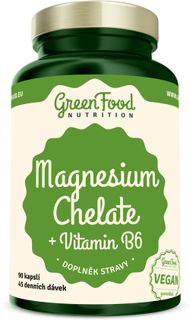 GreenFood Magnesium Chelát + vitamín B6