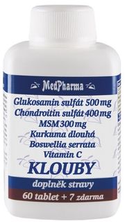 MedPharma Glukosamin sulfát (chondroitin, MSM, kurkuma) KLOUBY