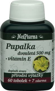MedPharma Pupalka dvojročná 500mg + vitamín E