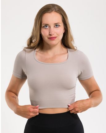 Vilgain Seamless Ribbed Crop Tee