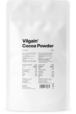 Vilgain Kakao nieprażone organiczne