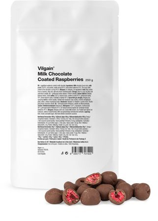 Vilgain Milk Chocolate Coated Raspberries