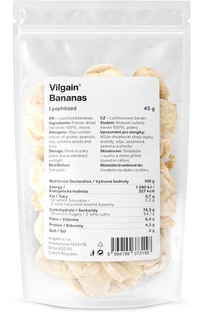 Vilgain Banany liofilizowane