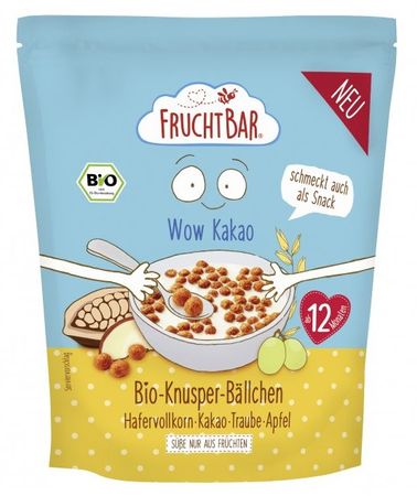 FruchtBar Cereálie kakaové kuličky BIO