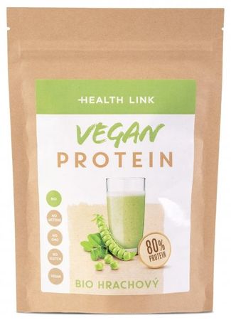 Health Link Vegan hrachový protein 80 % BIO