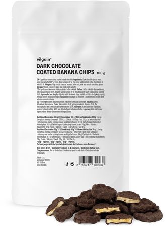 Vilgain Dark Chocolate Coated Banana Chips