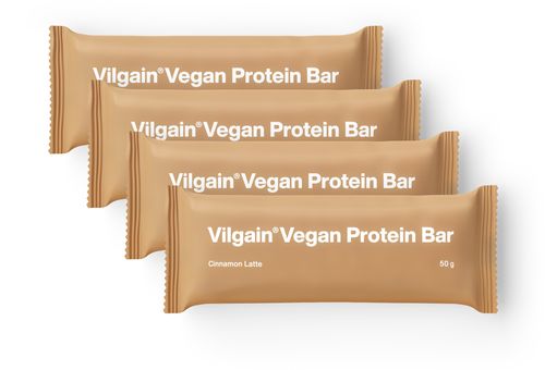 Vilgain Vegán fehérjeszelet – fahéjas latte 50 g 